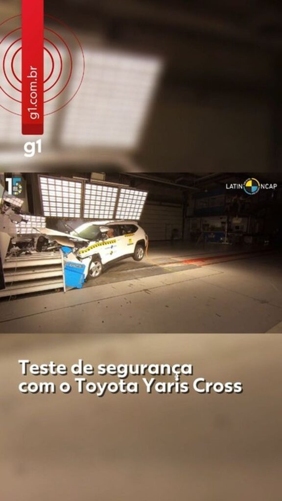 Toyota Yaris Cross recebe duas estrelas em teste de segurança do Latin NCAP